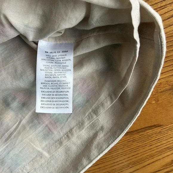 Anthropologie multicolor 100% cotton skirt size 6 - Picture 6 of 7